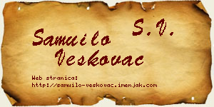 Samuilo Veškovac vizit kartica
